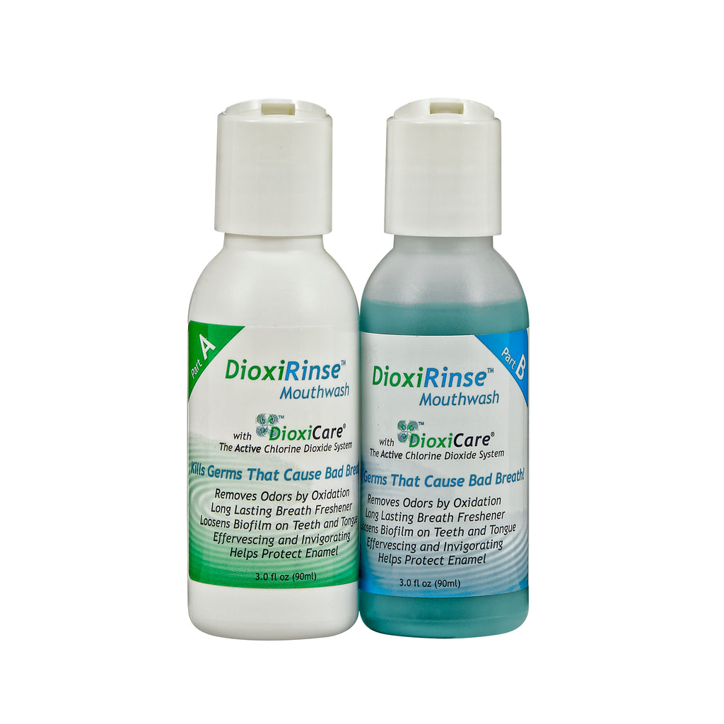 DioxiRinse Chlorine Dioxide Mouthwash for Fresh Breath - Travel Size (6oz Set)